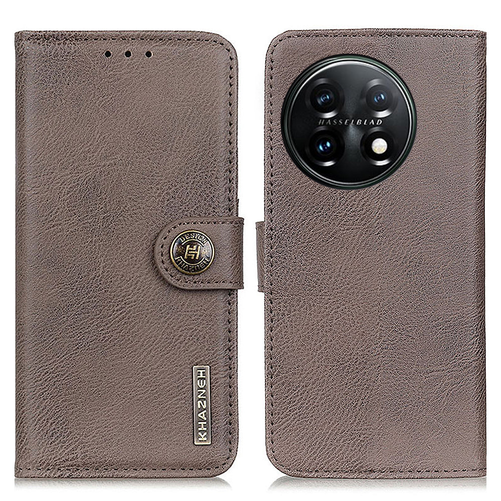 KHAZNEH Protective Phone Case for OnePlus 11 5G Flip Leather Cowhide Texture Shockproof Phone Cover with Wallet Stand KHAZNEH Protective Phone Case for OnePlus 11 5G Flip Leather Cowhide Texture Shockproof Phone Cover with Wallet Stand